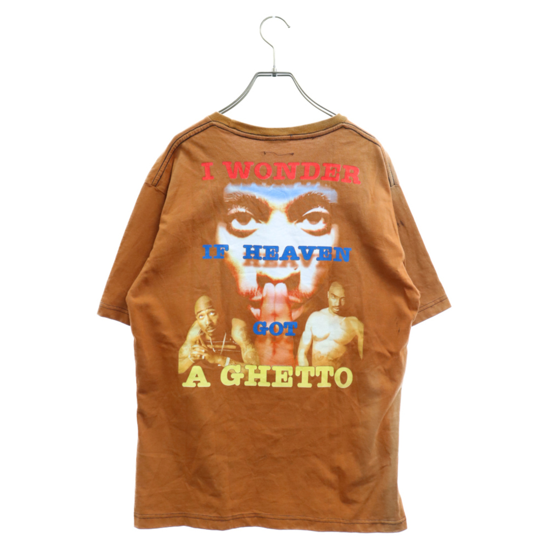 VINTAGE ヴィンテージ 00s 2PAC ALL EYEZ ON ME 2パック オールアイズオンミー 半袖カットソー プリントTシャツ ブラウン メンズのトップス(Tシャツ/カットソー(半袖/袖なし))の商品写真