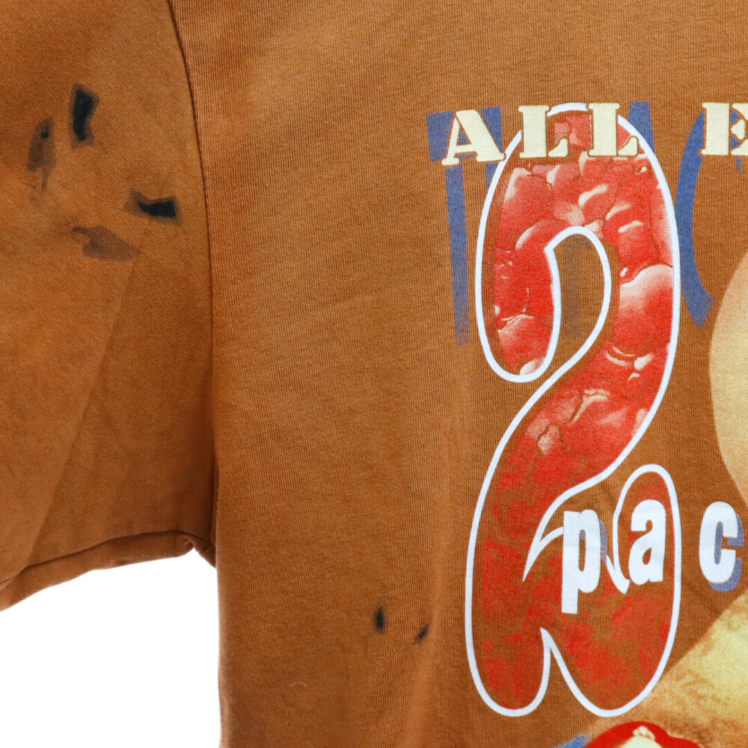 VINTAGE ヴィンテージ 00s 2PAC ALL EYEZ ON ME 2パック オールアイズオンミー 半袖カットソー プリントTシャツ ブラウン メンズのトップス(Tシャツ/カットソー(半袖/袖なし))の商品写真