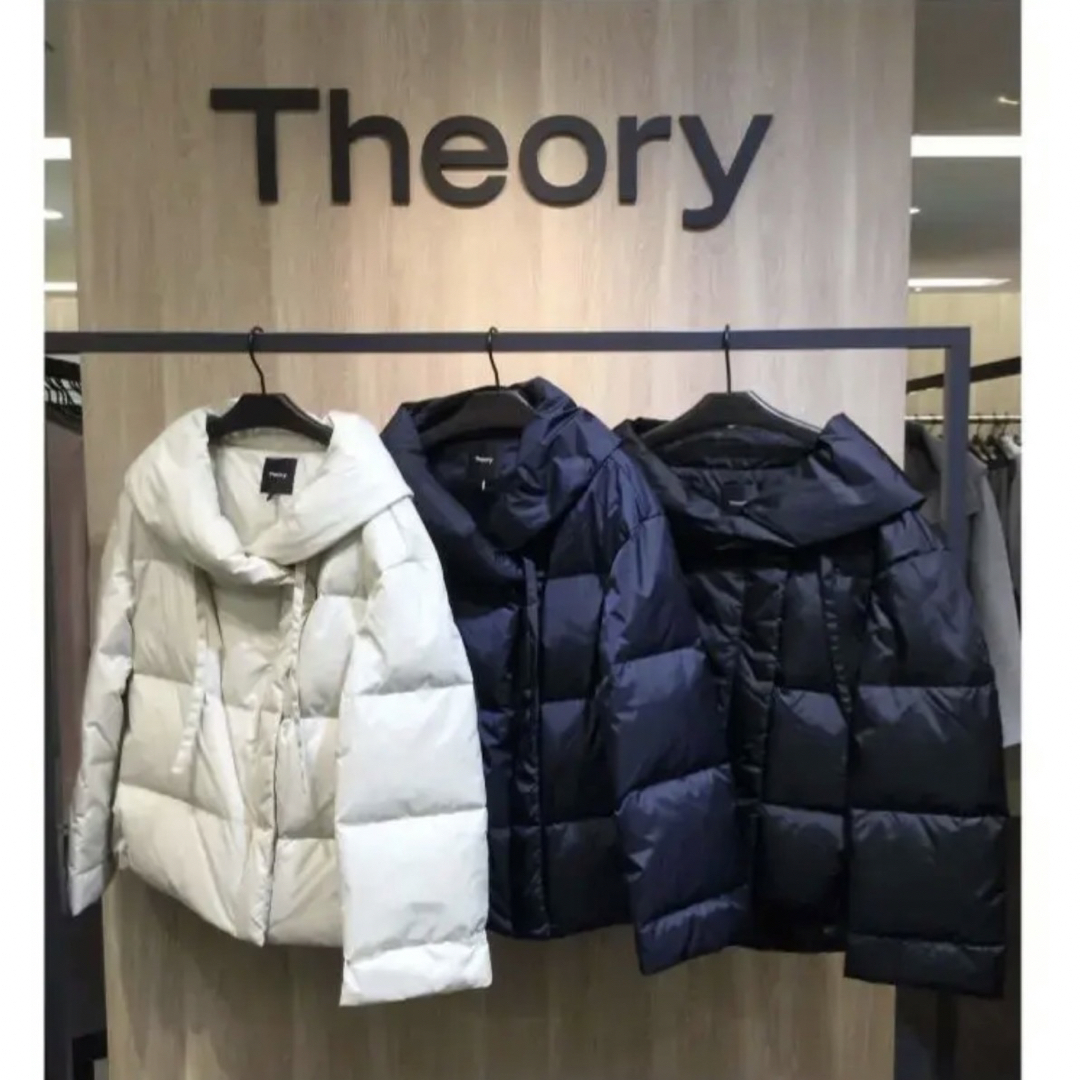 美品　theory セオリー　ダウンジャケット　ネイビー　紺　2way