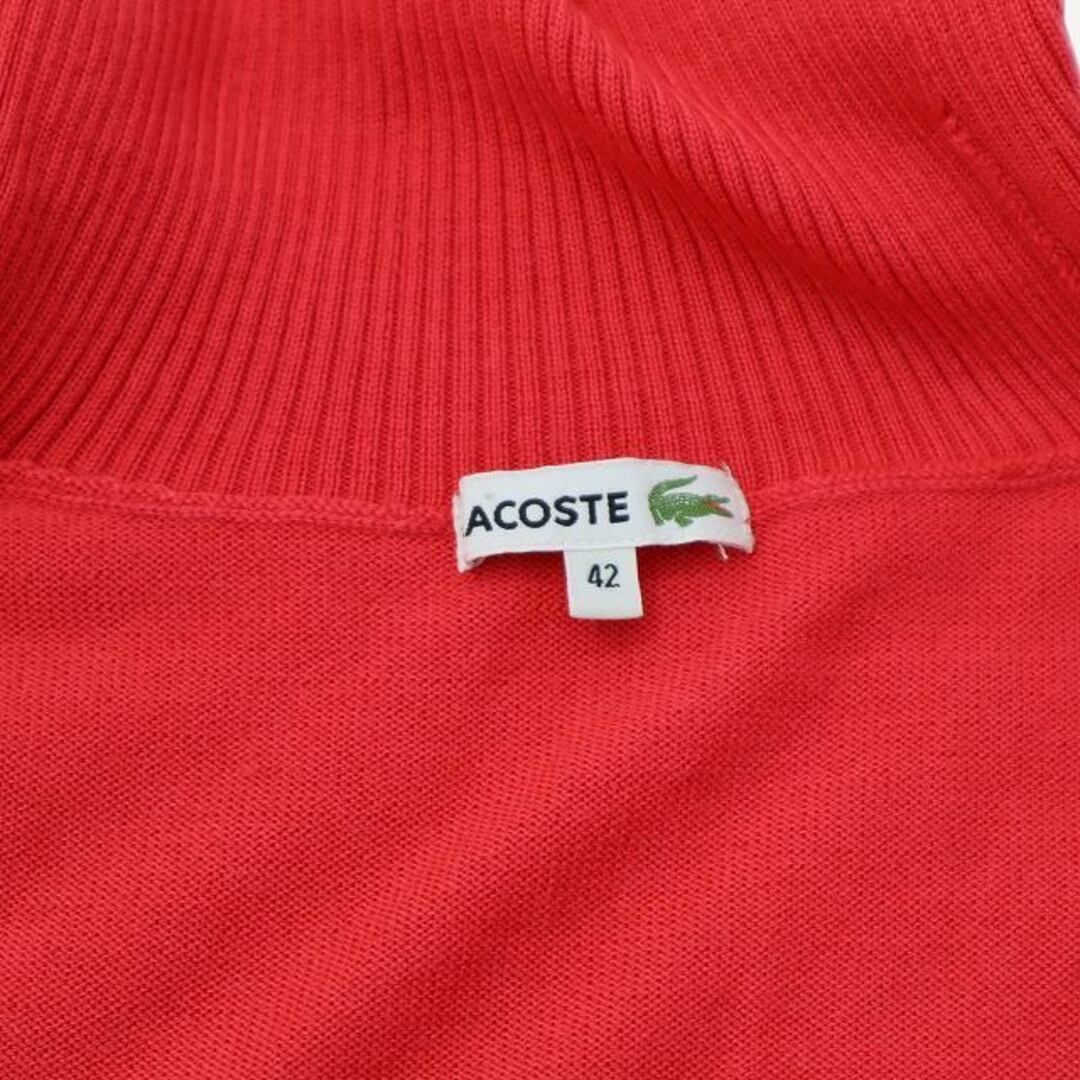 LACOSTE(ラコステ)のラコステ ウォッシャブル タートルネック セーター 42 レッド レディースのトップス(ニット/セーター)の商品写真