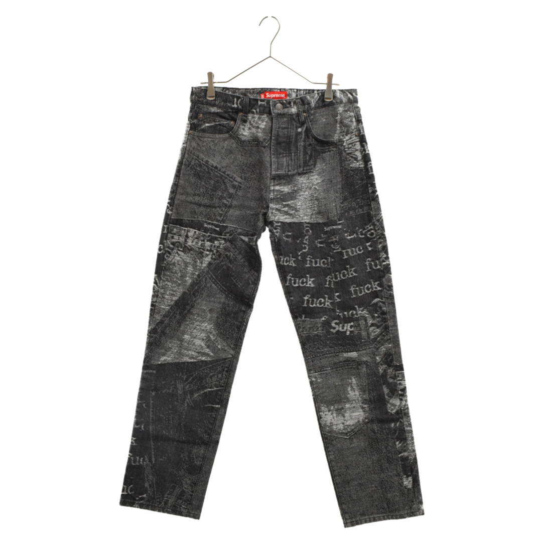 SUPREME シュプリーム 23SS Archive Denim Jacquard Regular Jean ジャガード 総柄 レギュラー デニムパンツ ジーンズ ブラック