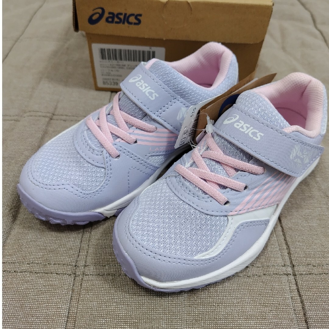 asics(アシックス)の【新品未使用】アシックス レーザービーム 17.5cm キッズ/ベビー/マタニティのキッズ靴/シューズ(15cm~)(スニーカー)の商品写真