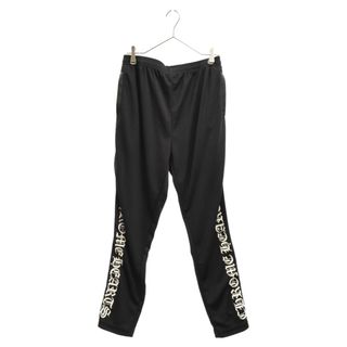 クロムハーツ(Chrome Hearts)のCHROME HEARTS クロムハーツ TRACK PANTS/トラックパンツ サイドクロスボールレザー切替トラックロングパンツ ブラック/ホワイト(その他)