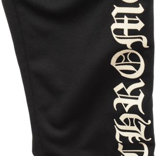 CHROME HEARTS クロムハーツ TRACK PANTS/トラックパンツ サイドクロスボールレザー切替トラックロングパンツ ブラック/ホワイト