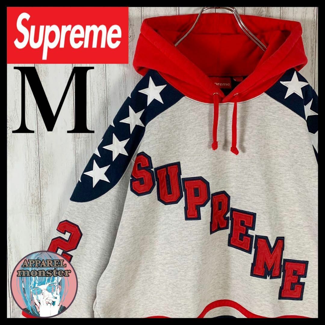 Supreme - 【超人気モデル】シュプリーム 豪華全面 刺繍ロゴ スター 総
