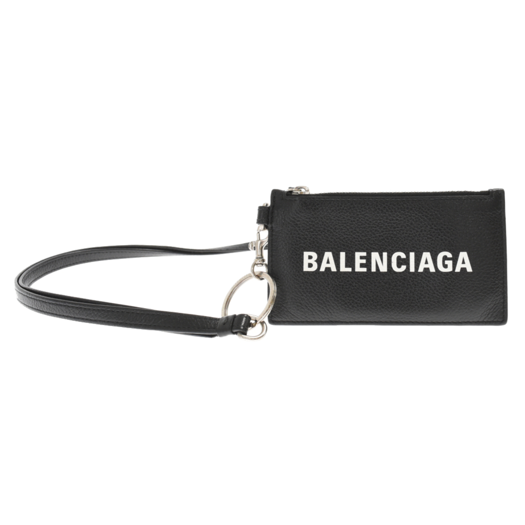BALENCIAGA バレンシアガ CASH キーリング付ネックストラップ ショルダーカード コインケース ブラック 594548