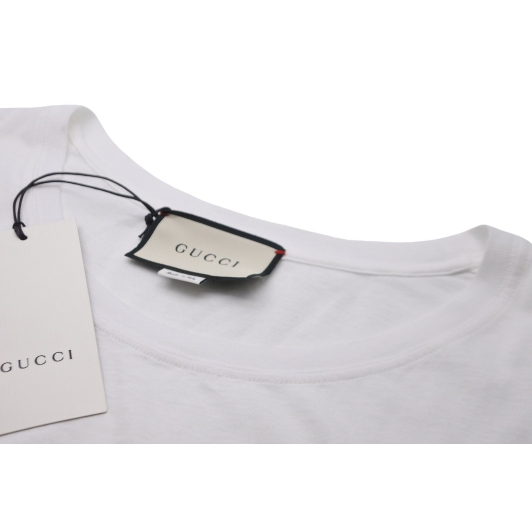 Gucci(グッチ)のGUCCI グッチ 半袖Ｔシャツ ロゴ ウォッシュドオーバーサイズ Tシャツ ホワイト コットン M 440103 X3F05 美品 中古 54205 レディースのトップス(Tシャツ(半袖/袖なし))の商品写真