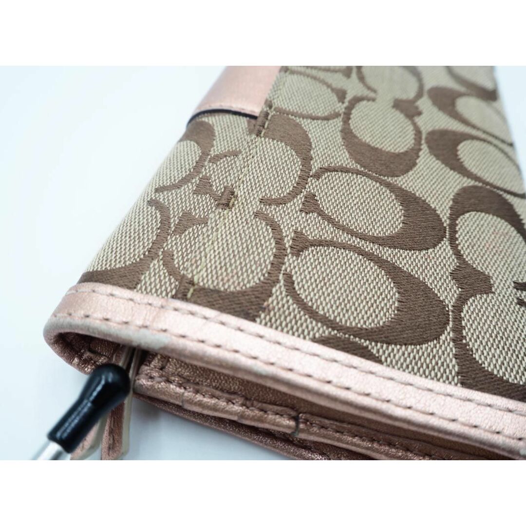 COACH 長財布 シグネチャーピンクゴールド - 長財布
