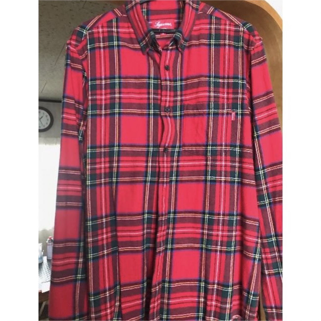 Supreme Tartan Flannel Shirt RED - シャツ