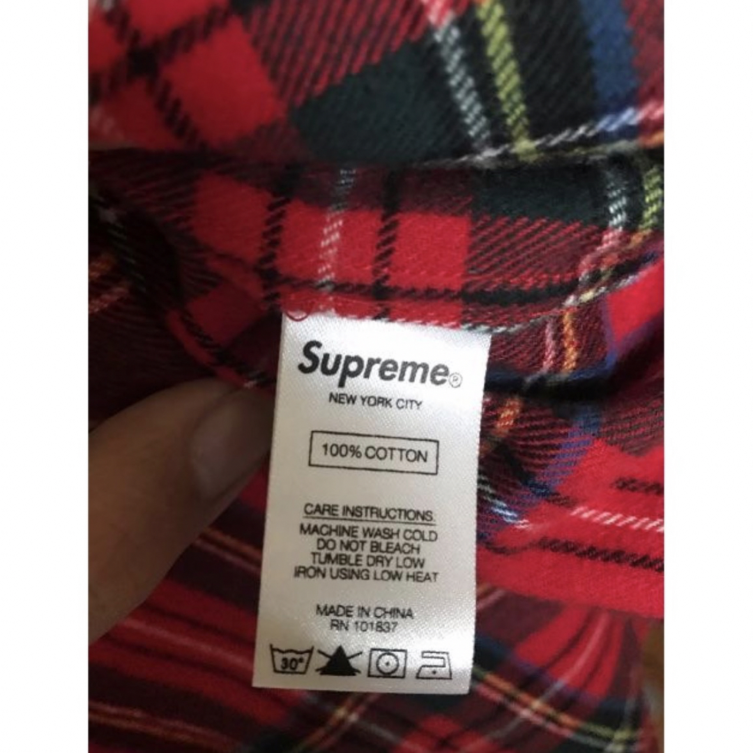 Supreme Tartan Flannel Shirt RED 3