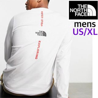 ザノースフェイス(THE NORTH FACE)の【海外限定】TNF メンズ　ロンT ホワイト  US/XL　日本サイズ3L(Tシャツ/カットソー(七分/長袖))