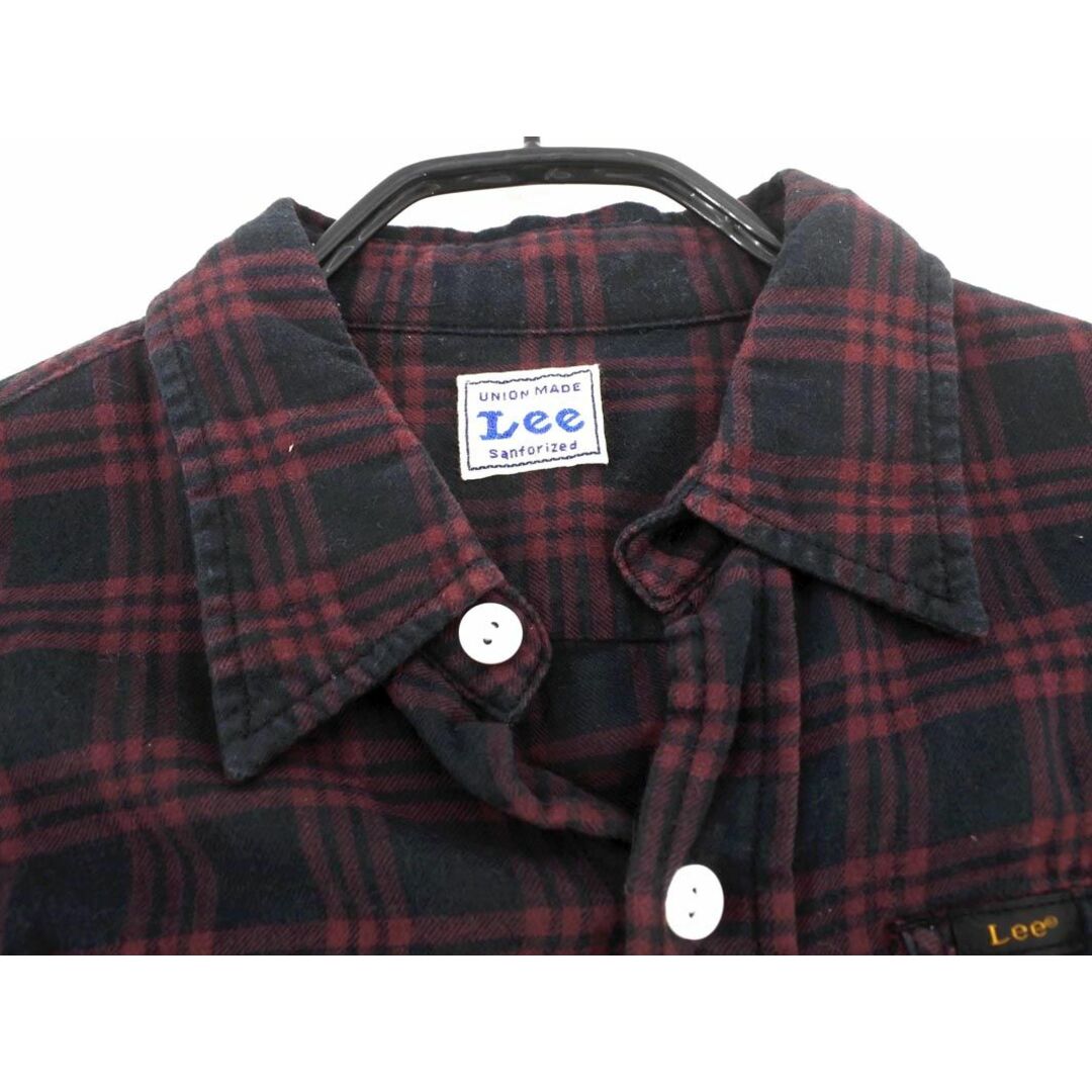 Lee(リー)のLee リー チェック シャツ sizeS/黒ｘボルドー ◇■ メンズ メンズのトップス(シャツ)の商品写真