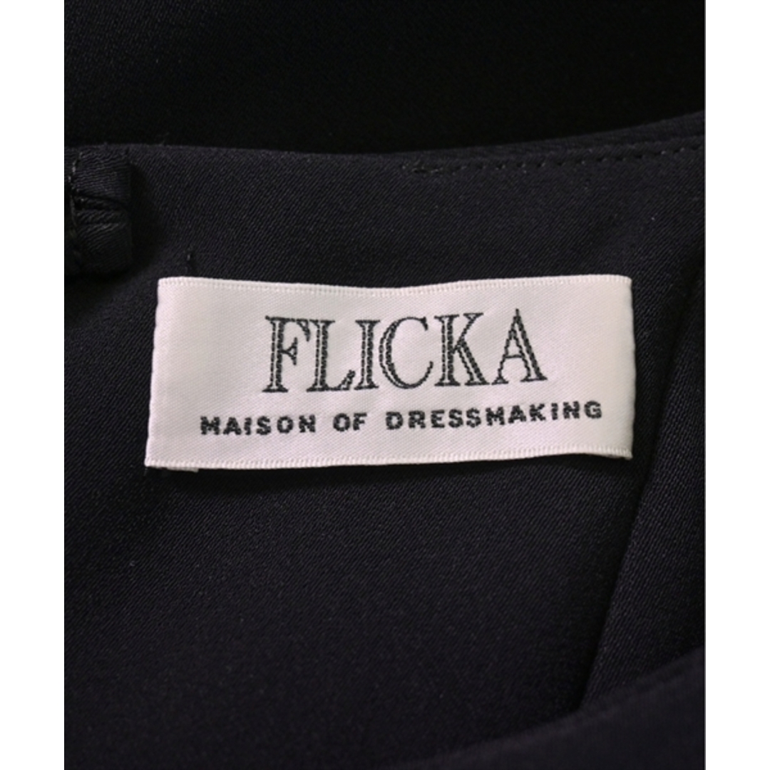 FLICKA(フリッカ)のFLICKA フリッカ ワンピース 0(XS位) 黒 【古着】【中古】 レディースのワンピース(ひざ丈ワンピース)の商品写真