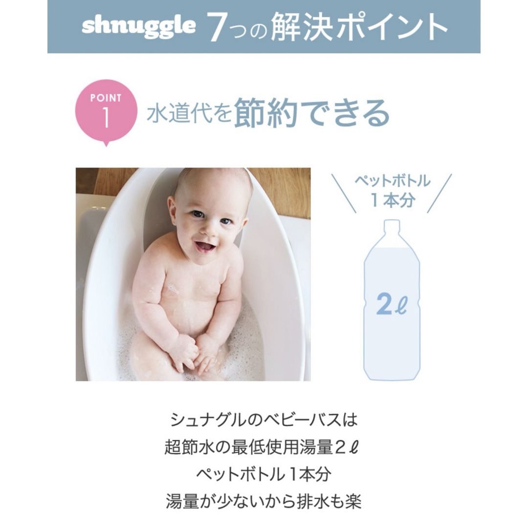 Edute(エデュテ)のベビーバス Shnuggle シュナグル キッズ/ベビー/マタニティの洗浄/衛生用品(その他)の商品写真