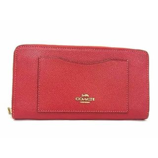 コーチ(COACH)の■新品■未使用■ COACH コーチ レザー ラウンドファスナー 長財布 ウォレット 札入れ 小銭入れ レディース レッド系 BE1659 (財布)