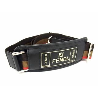 フェンディ(FENDI)の■極美品■ FENDI フェンディ キャンバス×レザー バッグ用 ショルダーストラップ 斜め掛け マルチカラー AS0206 (その他)