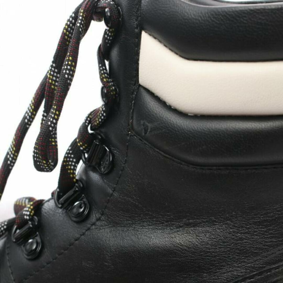 JIMMY CHOO(ジミーチュウ)のESHE FLAT ハイキング ブーツ レザー ブラック ホワイト レディースの靴/シューズ(ブーツ)の商品写真