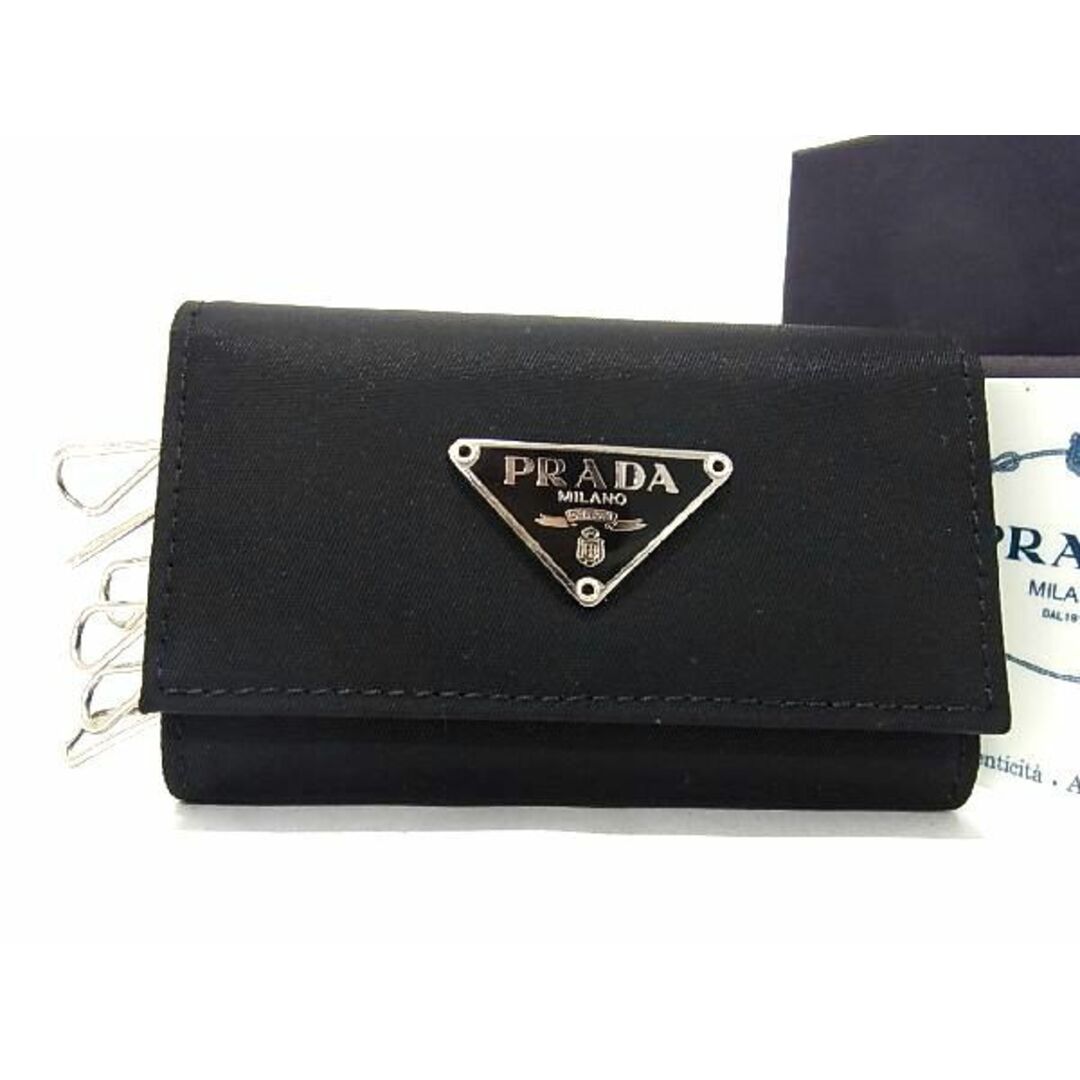 ■新品■未使用■ PRADA プラダ M222 テスートナイロン 6連 キーケース 鍵入れ レディース メンズ ブラック系 AN9230状態