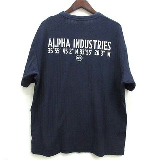 アルファ(alpha)のアルファ ALPHA ヘリンボーン ステンシル プリント Tシャツ 半袖 XL(Tシャツ/カットソー(半袖/袖なし))