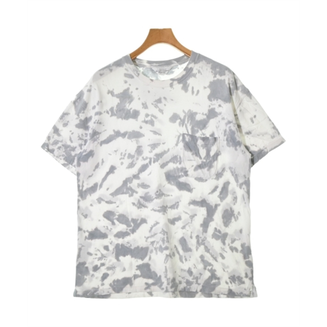 UNUSED アンユーズド Tシャツ・カットソー 2(M位) 白xグレー(総柄)
