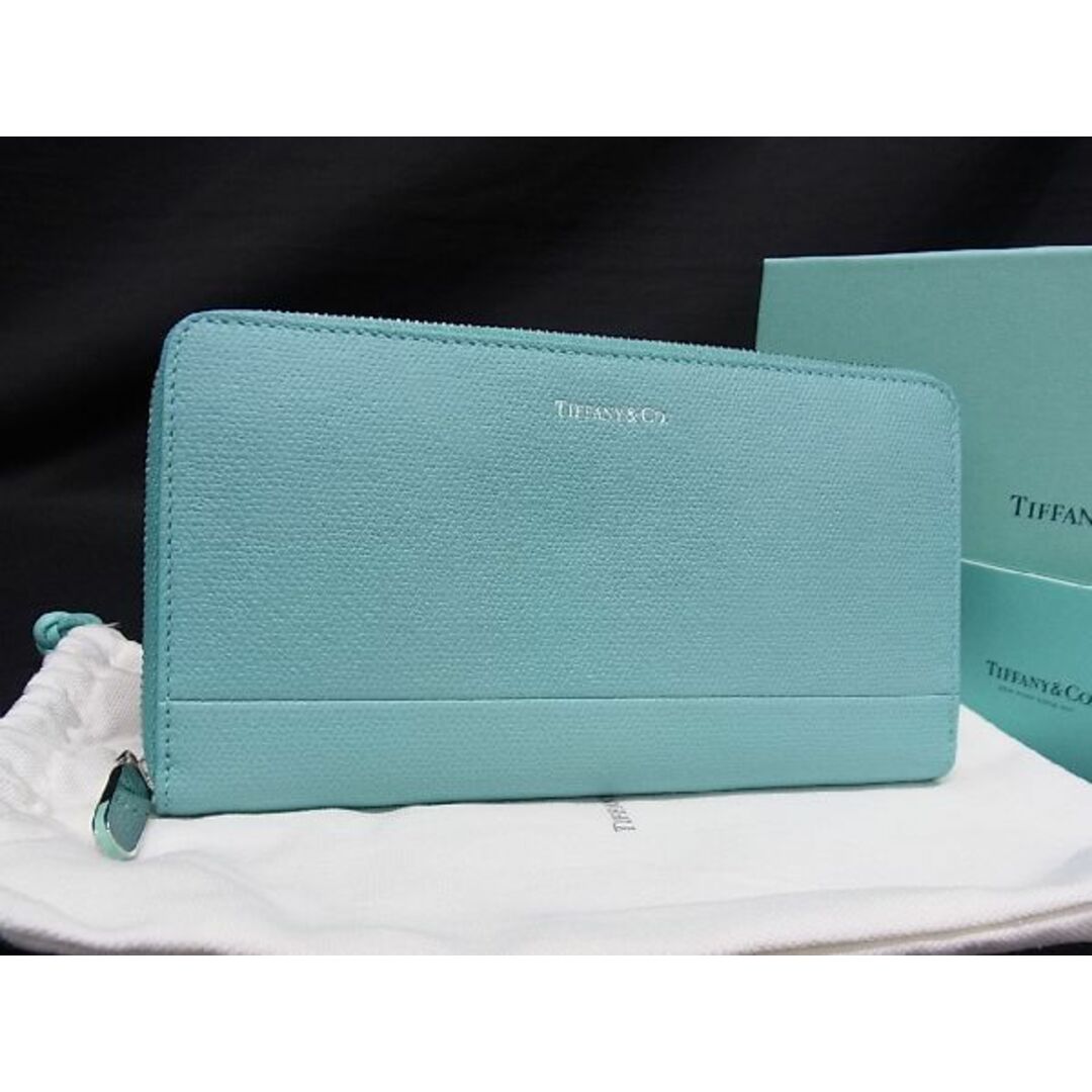 ■新品■未使用■ TIFFANY＆Co ティファニー レザー rラウンドファスナー 長財布 ウォレット ティファニーブルー AR4559