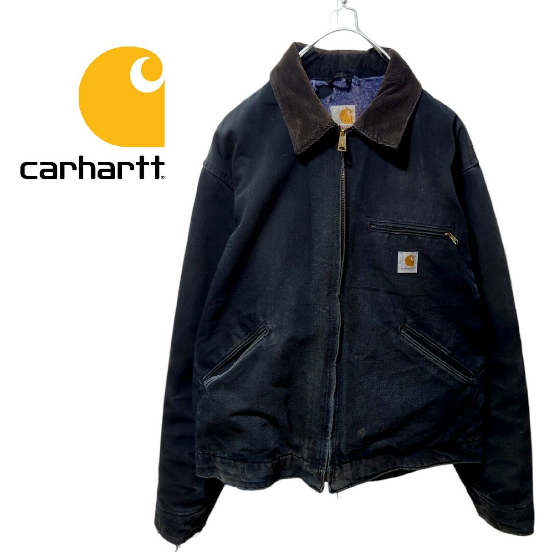 ブラック○ブランド【Carhartt】コーデュロイ襟 ダック地 デトロイトジャケット A-1272