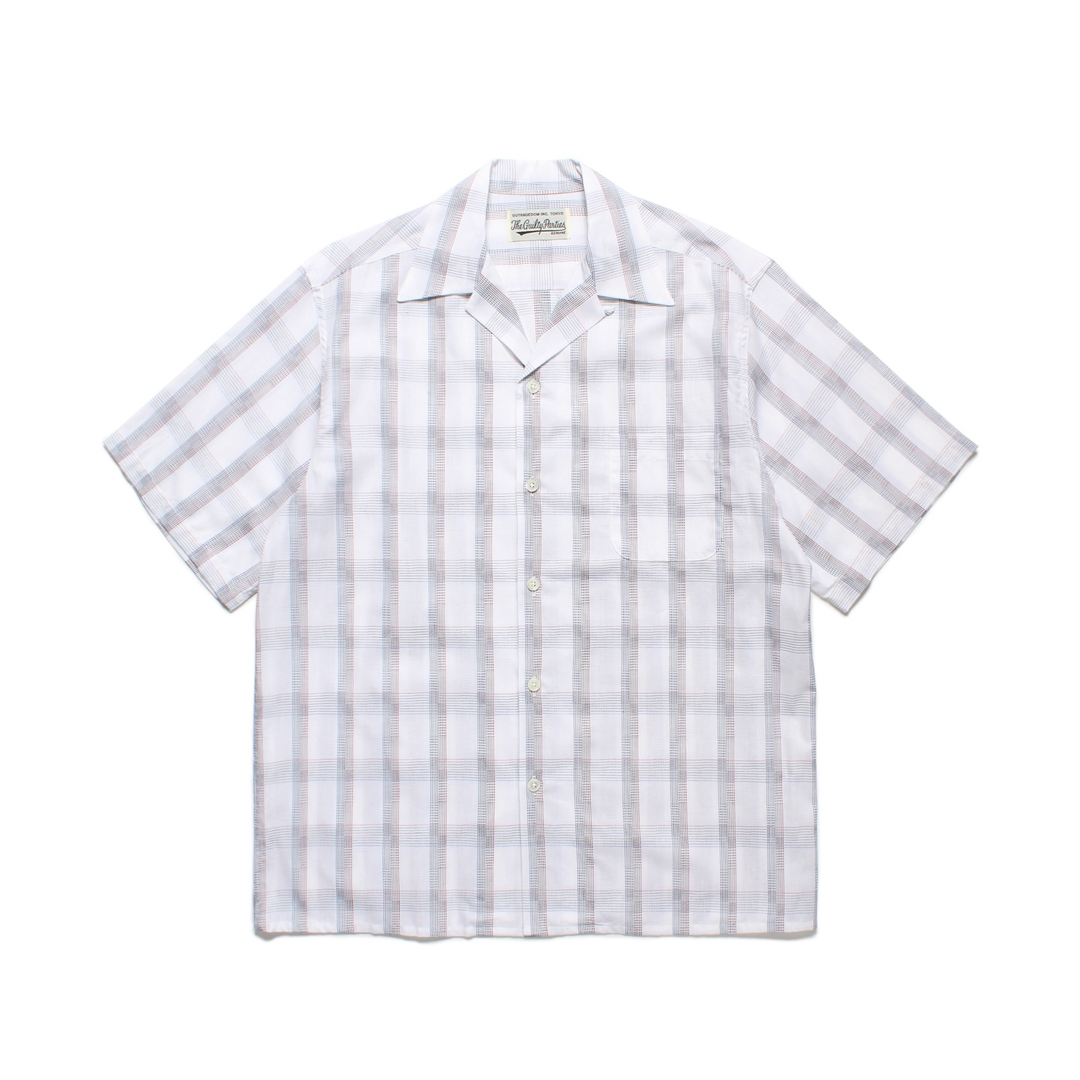 WACKOMARIA CHECK OPEN COLLAR SHIRT