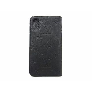 ルイヴィトン(LOUIS VUITTON)の■美品■ LOUIS VUITTON ルイヴィトン M63586 モノグラムアンプラント フォリオ iPhoneX/XS対応 アイフォンケース ノワール  CA9021 (その他)