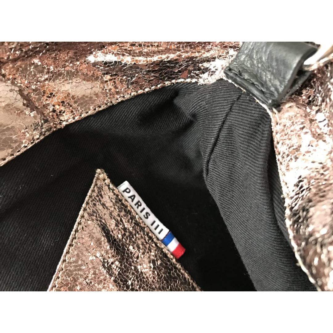 美品◎フランス製 STEPHANE VERDINO バッグ ピンクゴールド
