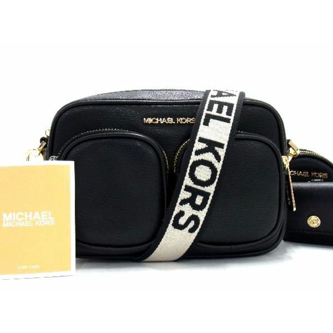 ■新品■未使用■ MICHAEL KORS マイケルコース レザー コインケース付き クロスボディ ショルダーバッグ ブラック系 AP6478 |  フリマアプリ ラクマ