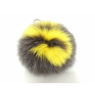 新品 フェンディ FENDI キーホルダー ポンポンチャーム イエロー系