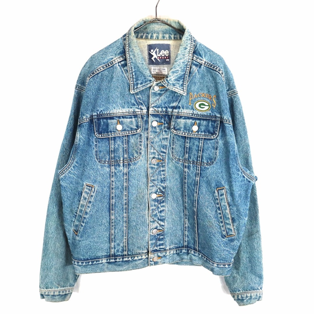 90年代 Lee リー NFL グリーンベイパッカーズ デニムジャケット 刺繍