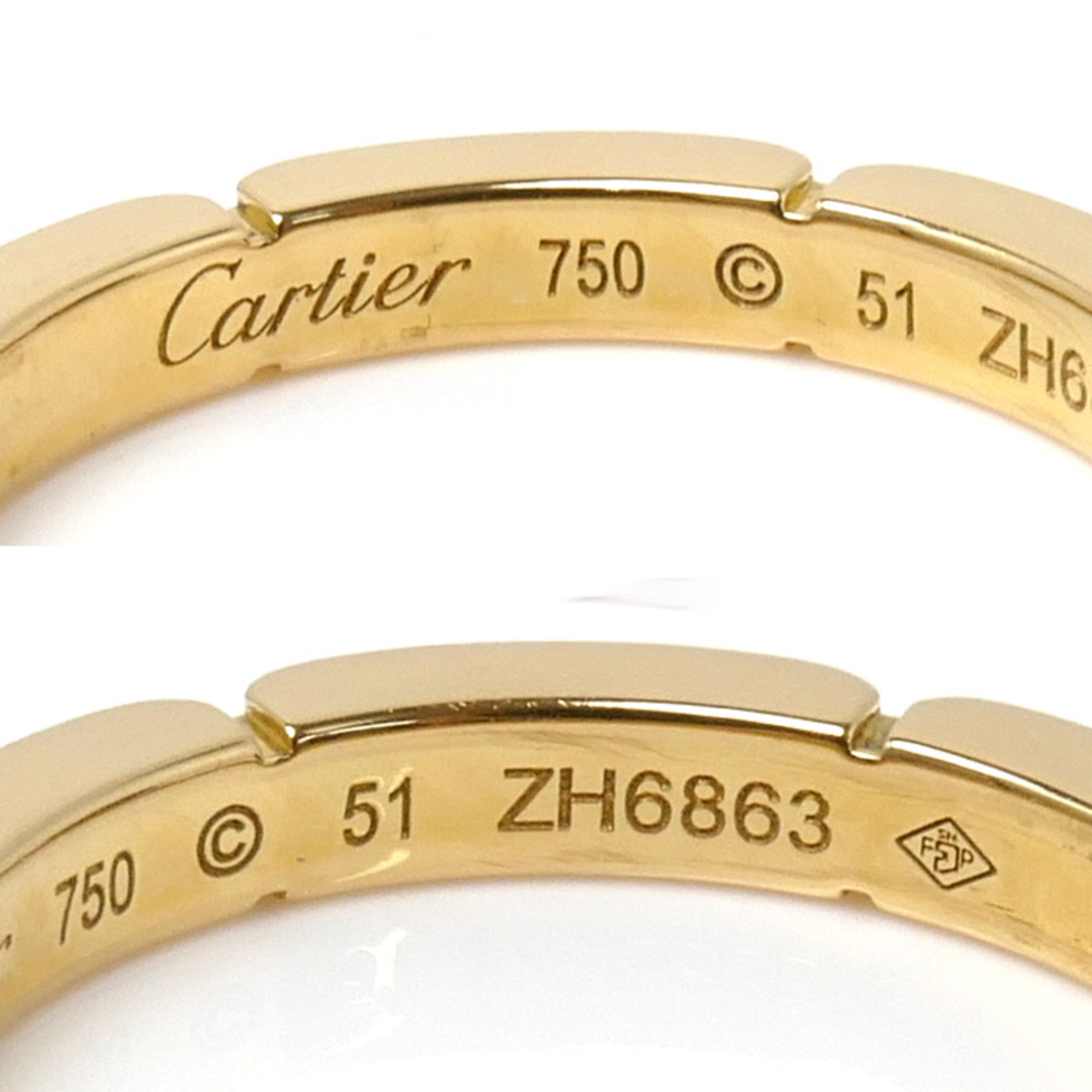 CARTIER カルティエ K18YG イエローゴールド マイヨン パンテール 4Pダイヤ リング・指輪 B4080351 ダイヤモンド 11号 51 3.9g レディース 4