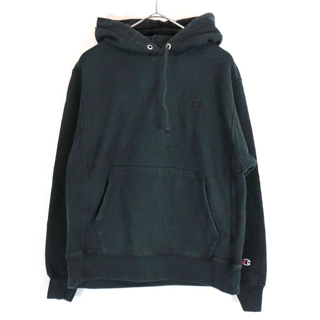 SALE/ Champion チャンピオン リバースウィーブ パーカー 防寒  アメカジ ブラック (メンズ XL)   O0219