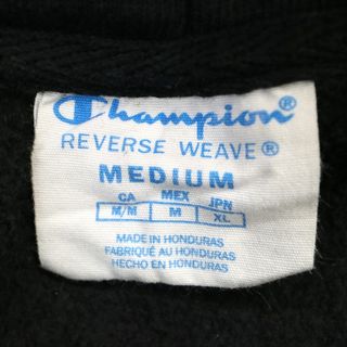 SALE/ Champion チャンピオン リバースウィーブ パーカー 防寒  アメカジ ブラック (メンズ XL)   O0219