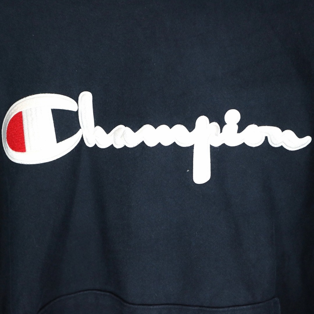 SALE/ Champion チャンピオン リバースウィーブ パーカー 防寒  アメカジ ブラック (メンズ XL)   O0219