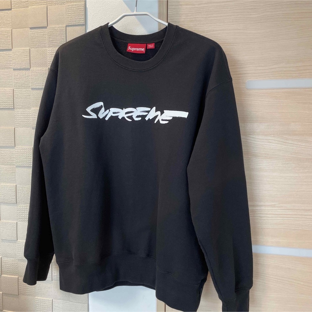 supreme futura logo crewneck black 黒 S