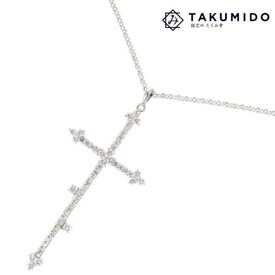 K18金 0.30 ct Diamond Cross ネックレス