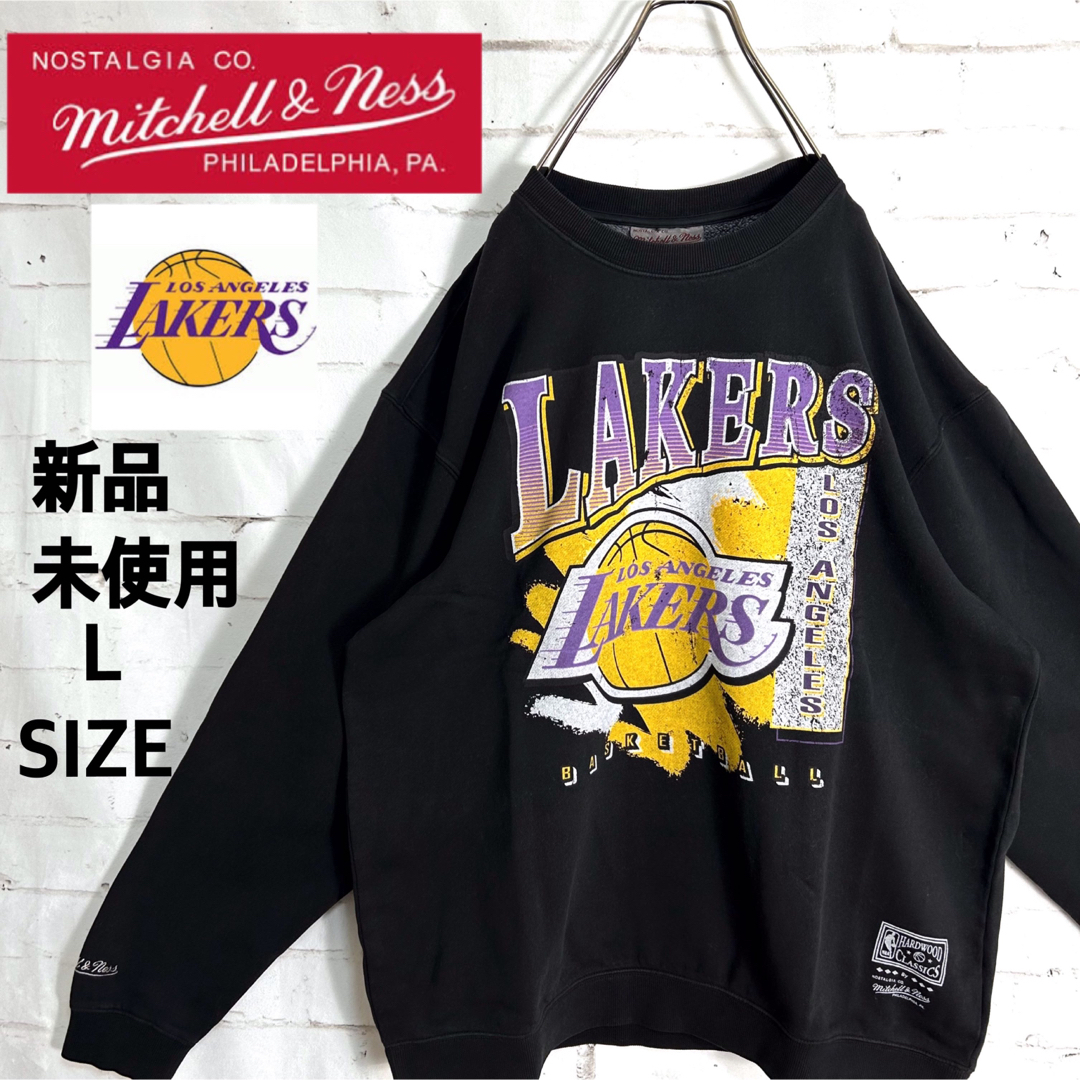 新品未使用 タグ付き!! NBA レイカーズ Lサイズ 刺繍ロゴ スウェット