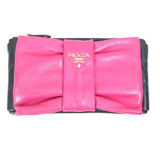 PRADA - プラダ ポーチ 1NE369 ナチュラル ピンク レザーの通販 by 夢 ...