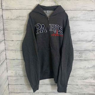 【ＵＳ輸入古着】グレー パーカー PARIS(パーカー)