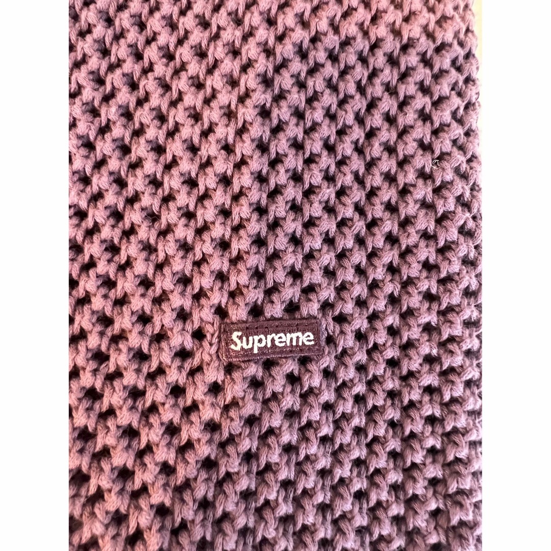 supreme open knit M パープル　スモールボックスロゴ