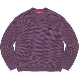 supreme open knit M パープル　スモールボックスロゴ