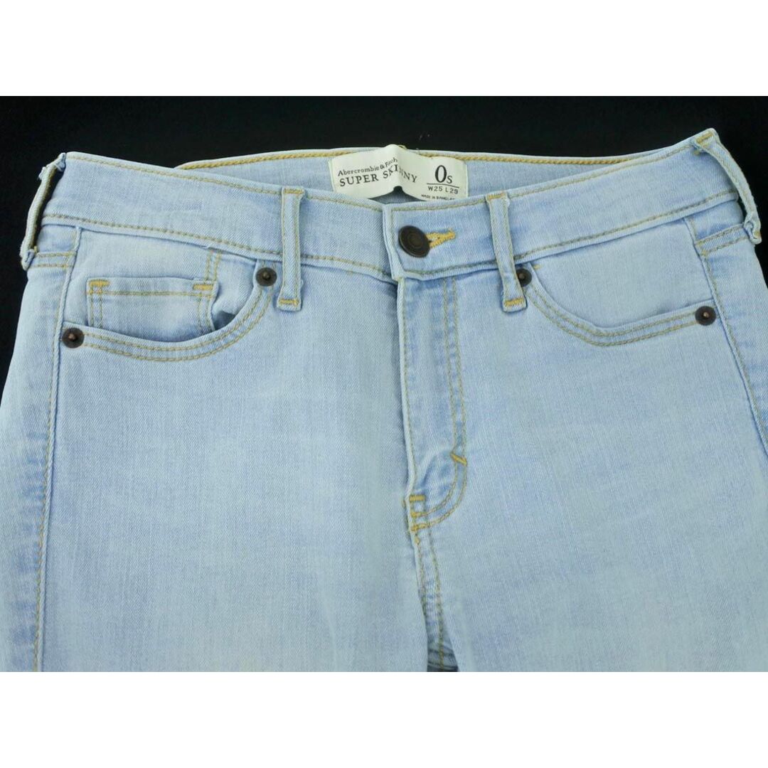 Abercrombie & Fitch アバクロンビー＆フィッチ USED加工 スキニー デニムパンツ size25/青 ■■ レディース