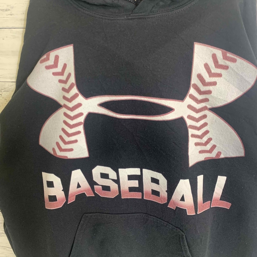 【ＵＳ輸入古着】黒パーカー BASEBALL メンズのトップス(パーカー)の商品写真