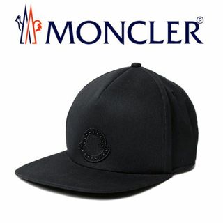 54 MONCLER ブラック ベースボールキャップ 男女兼用