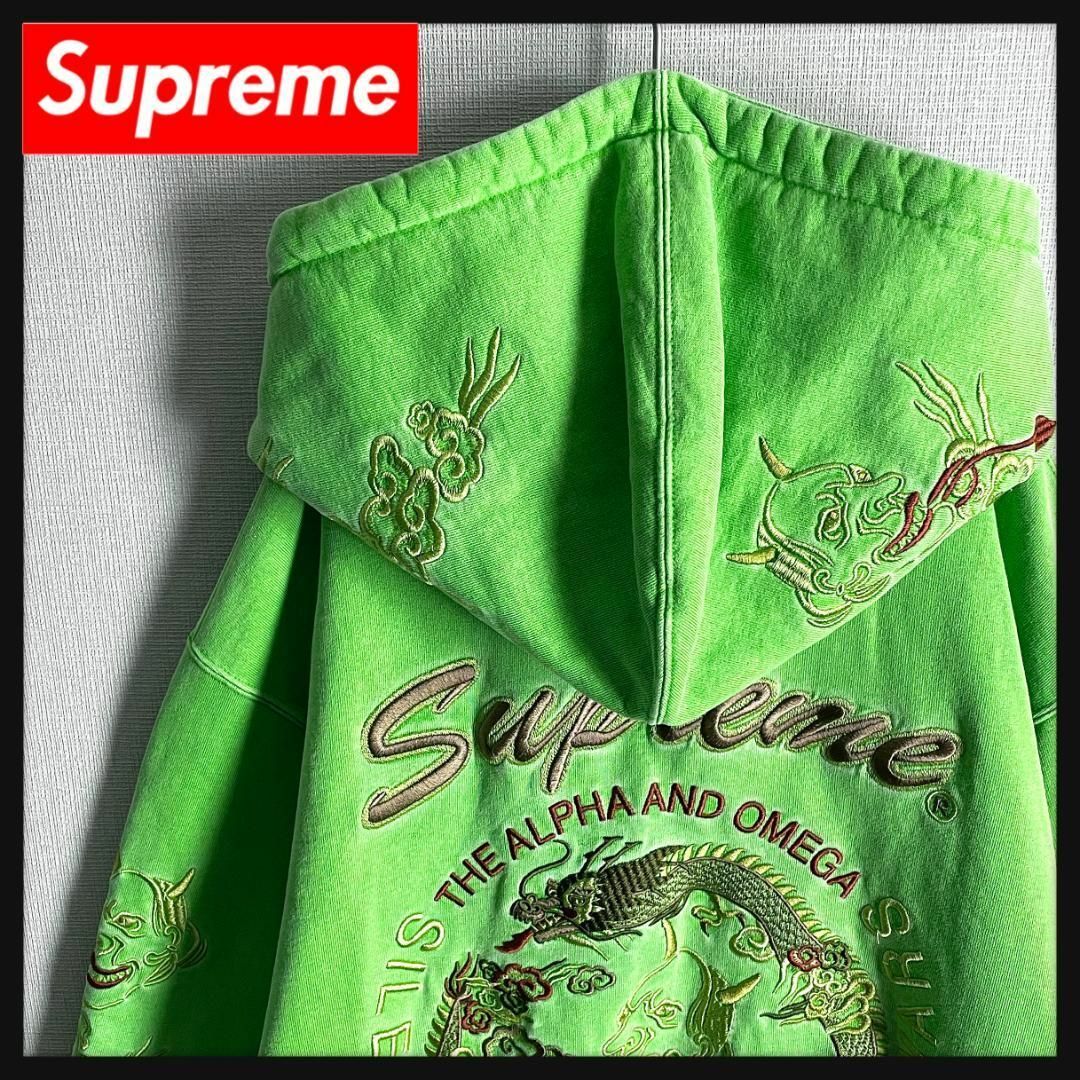 Supreme - 【入手困難☆全体ドラゴン刺繍☆美品】シュプリーム ロゴ