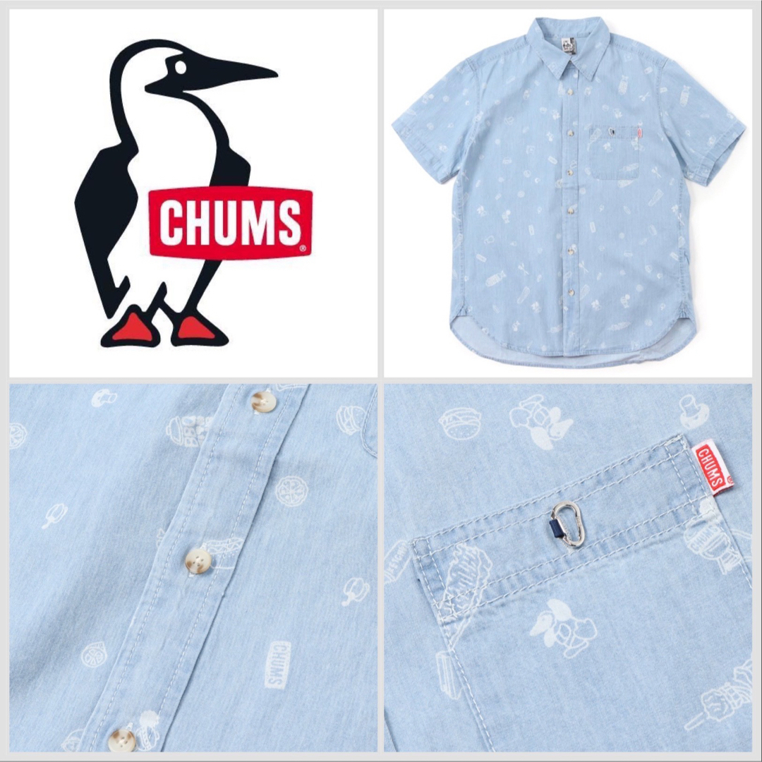[新品] CHUMS バーベキューショートスリーブシャツ Lサイズ