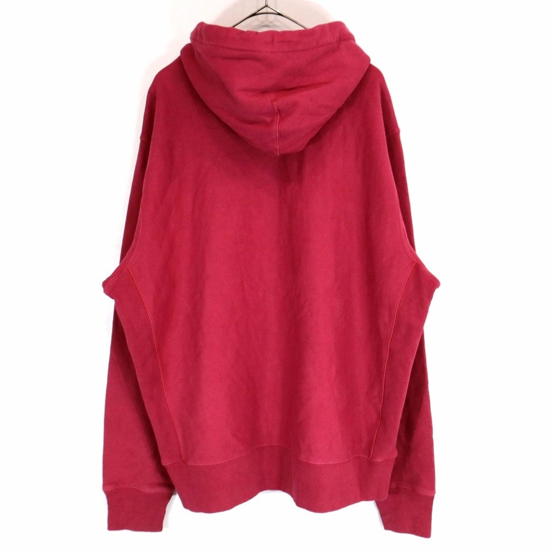 Champion チャンピオン リバースウィーブ ブランドネーム パーカー 前V ワインレッド (メンズ XL) 中古 古着 O1296