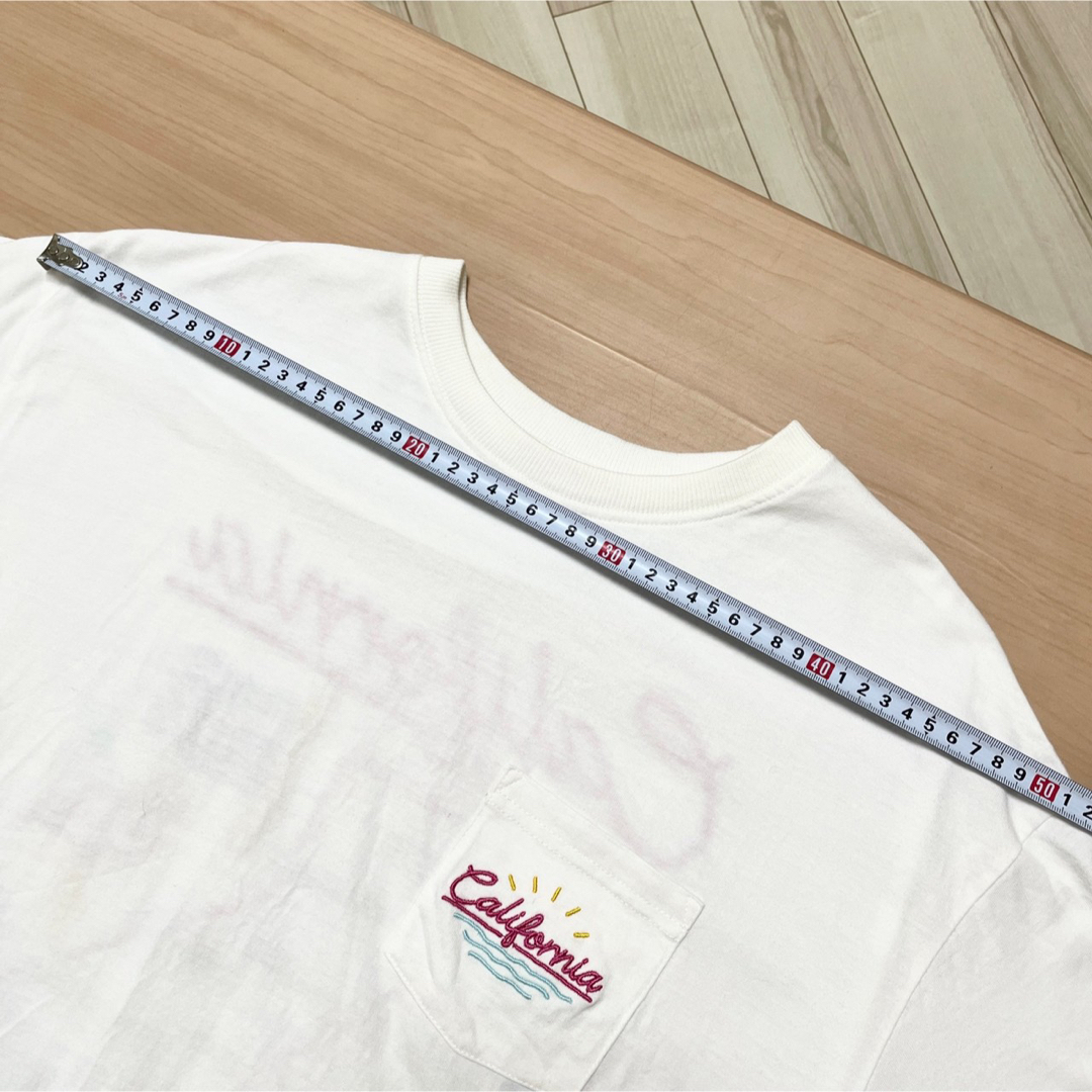 ANAP(アナップ)のANAP アナップ Tシャツ 白 刺繍 カリフォルニア フラミンゴ ヤシの木柄 レディースのトップス(Tシャツ(半袖/袖なし))の商品写真